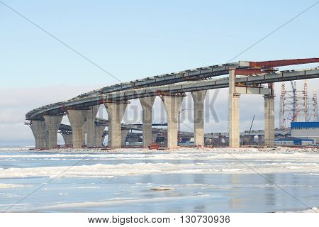 Farms of the future of the Central area of the Western High Speed Diameter in Kanonersky island. Saint-Petersburg, Russia
