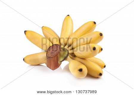 Yellow Pisang Mas Banana Isolated On A White Background