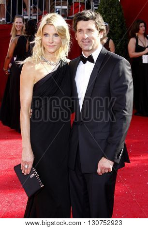 Jillian Dempsey and Patrick Dempsey at the 60th Primetime Emmy Awards held at the Nokia Theater in Los Angeles, USA on September 21, 2008.