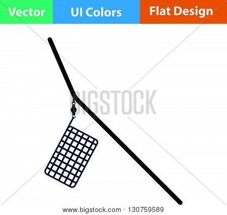 Flat Design Icon Of  Fishing Feeder Net
