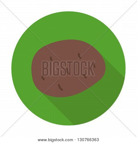 Potato Flat Circle Icon