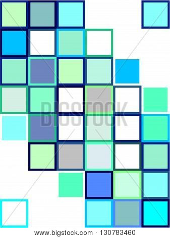 Geometric background rectangles and squares vector. Blue color. The patchwork or quilt. Quilt pattern vector. Vector background of abstract squares. Background design for poster, cover, brochure.