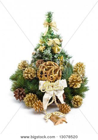 Aislado sobre fondo blanco de la decoración de la Navidad.