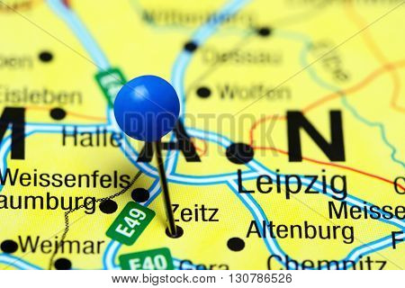 Zeitz pinned on a map of Germany