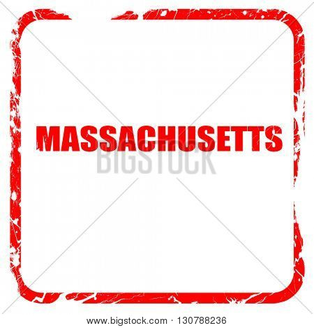  masschusetts, red rubber stamp with grunge edges