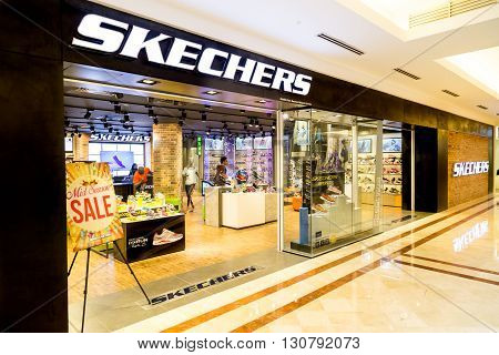 Kuala Lumpur, Malaysia, May 20, 2016: Sketchers Outlet At Klcc, Kuala Lumpur.  Skechers Is An Americ