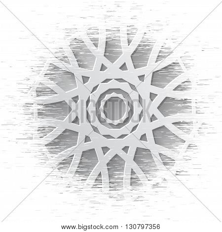 Elegant paper retro floral wreath. Hand drawn vintage design template for banner, greeting card, wedding invitation, vignette, menu etc. Vector. EPS