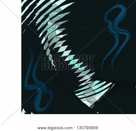 the sprig of wheat. abstract sprout of wheat on the background of a large snake