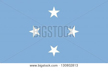 Micronesia flag image for any design in simple style