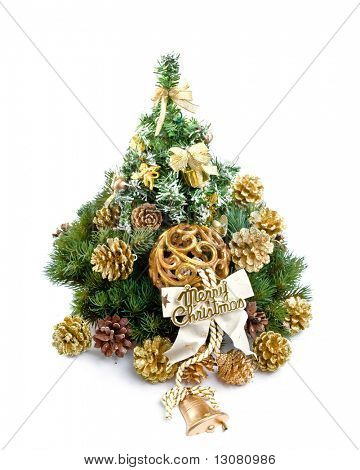 Aislado sobre fondo blanco de la decoración de la Navidad.