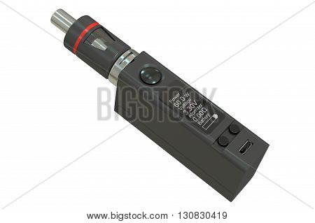 Box Mod e-cigarette 3D rendering isolated on white background