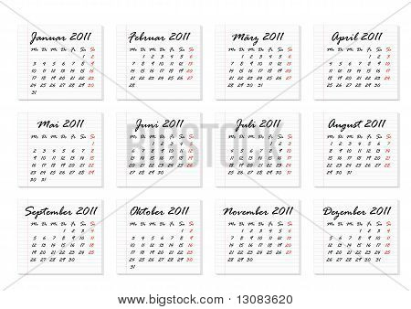 Calendario para 2011