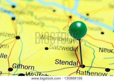 Stendal pinned on a map of Germany