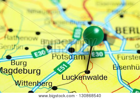 Luckenwalde pinned on a map of Germany