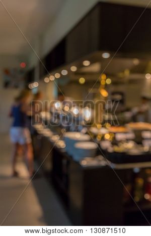 Abstrast Blurred background : restaurant cafe blur with bokeh
