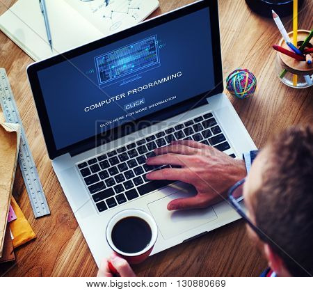 Computer Programming Data Digital Coding Concept