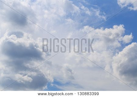 Clouds with blue sky. Synoptics. Good weather