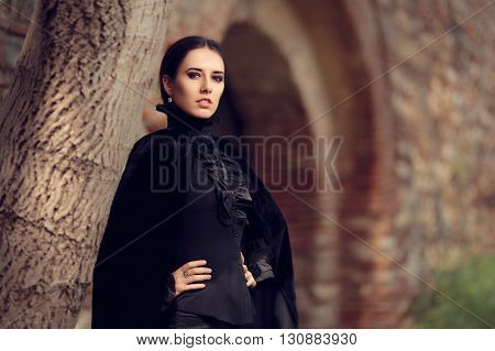 Portrait of Gothic Dark Princess in her Kingdom