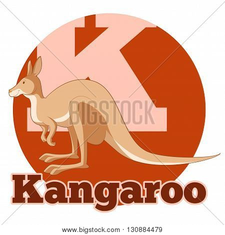 Vector image of the ABC Cartoon Kangoroo