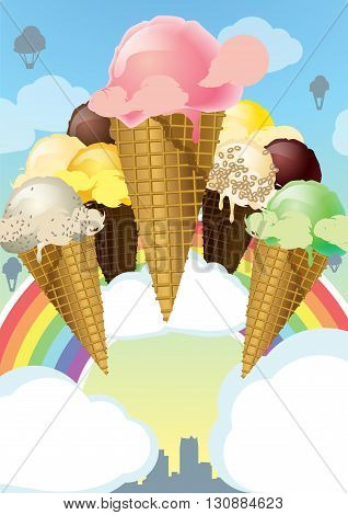 Delicious Ice Cream!! Have a cool dessert in this summer!!