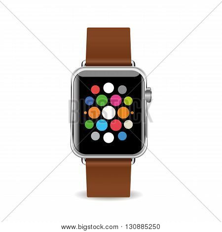 Vector Illustration Smart Watch leather Loop isolated on white background