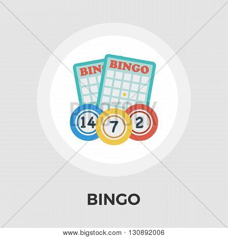 Bingo Icon Vector. Flat icon isolated on the white background. Editable EPS file. Vector illustration.