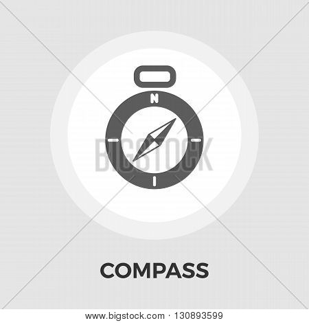 Compass icon vector. Flat icon isolated on the white background. Editable EPS file. Vector illustration.