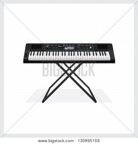 Vector Illustration Keyboard instrument on White Background