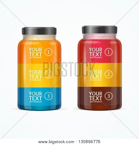 Gar Glass Like Menu or Option Banner. Vector illustration