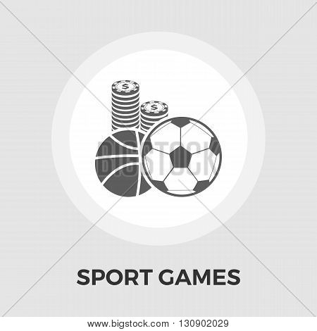 Sport games icon vector. Flat icon isolated on the white background. Editable EPS file. Vector illustration.