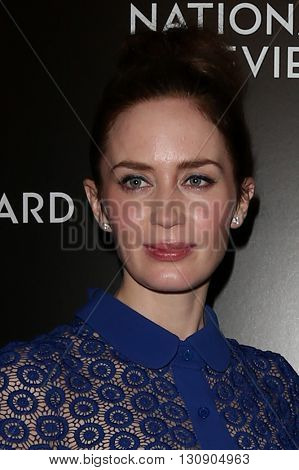 NEW YORK-JAN 5: Actress Emily Blunt attends the 2015 National Board of Review Gala at Cipriani 42nd Street on January 5, 2016 in New York City.