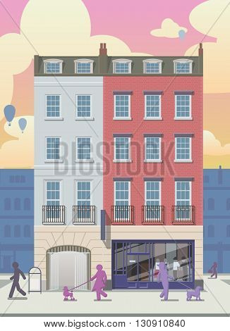 Old Building Vector, suitable for architectural building visual