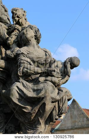 Statue of the Charles Bridge in Prague