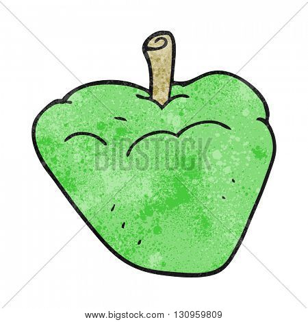 freehand textured cartoon organic apple