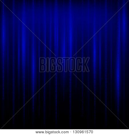 Matrix an abstract background the movement of vertical figures on a blue background.