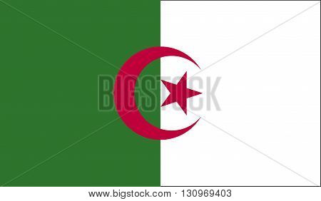 Algeria flag image for any design in simple style