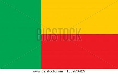 Benin flag image for any design in simple style