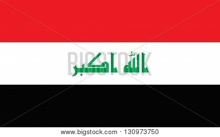 Irak flag image for any design in simple style