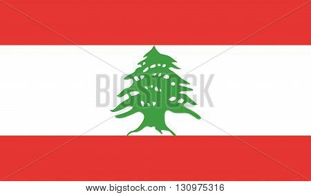 Lebanon flag image for any design in simple style