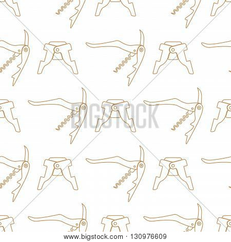 Barman Equipment Contour Seamless Pattern.