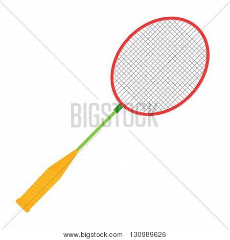 Badminton racket illustration. Badminton racket isolated on white background