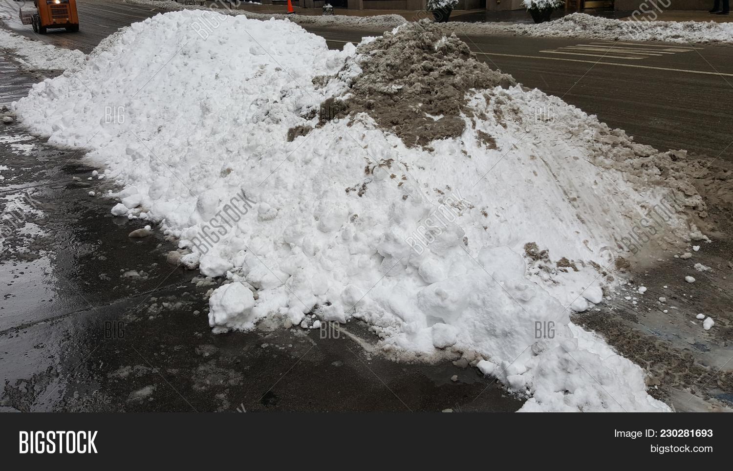Large Plowed Pile Snow Image & Photo (Free Trial) Bigstock