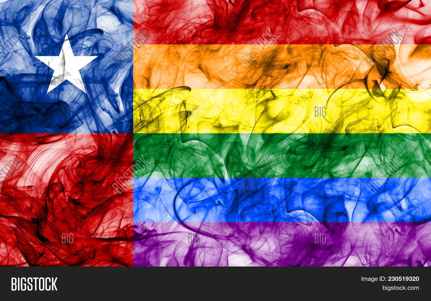 Chile Gay Smoke Flag Image Photo Free Trial Bigstock