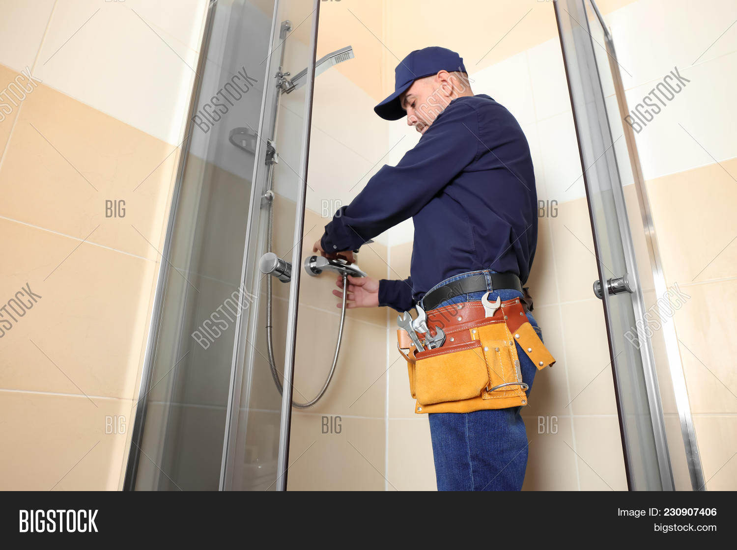 Plumber Working Shower Image & Photo (Free Trial) Bigstock