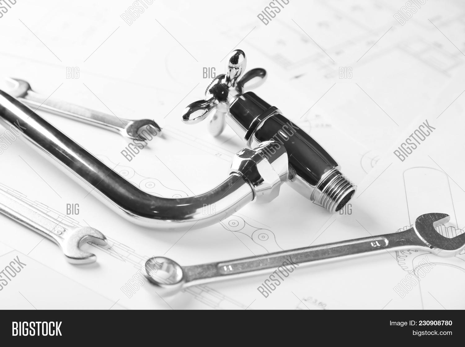 Plumber's Items On Image & Photo (Free Trial) | Bigstock
