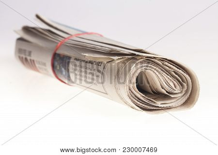 Paper Newspaper News Roll Newspapers Rolled Up Print Media
