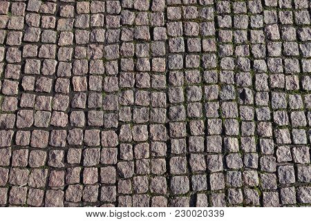 Small Stone Setts With Moss In Joints