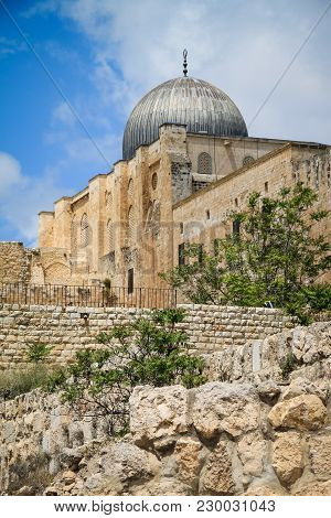 Al-aqsa Mosque View, Tenple Mount, Old Jerusalem, Israel