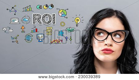 Roi With Young Businesswoman In A Thoughtful Face