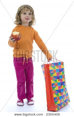 Bella bambina con Aple